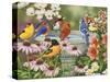 Garden Birdbath-William Vanderdasson-Stretched Canvas
