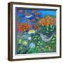 Garden Birds,2021,(acrylics on linen)-Lisa Graa Jensen-Framed Giclee Print