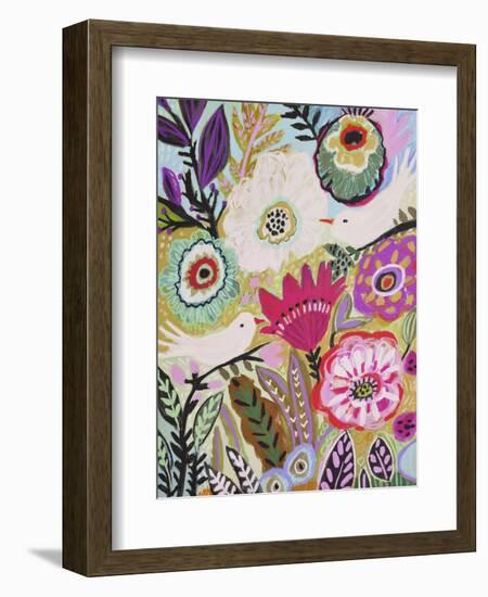 Garden Birds I-Karen Fields-Framed Art Print