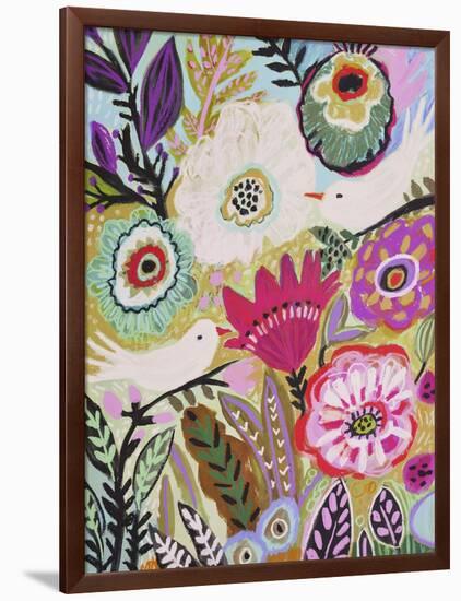 Garden Birds I-Karen Fields-Framed Art Print