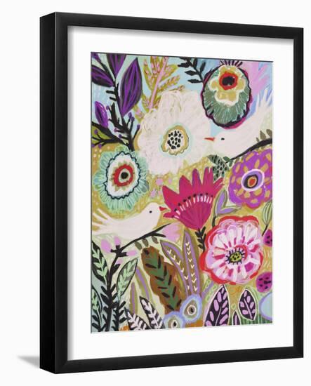 Garden Birds I-Karen Fields-Framed Art Print