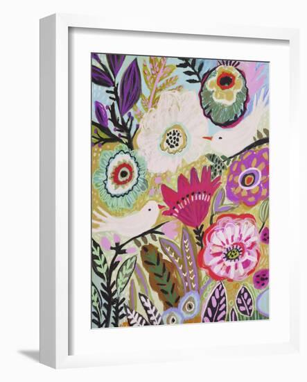 Garden Birds I-Karen Fields-Framed Art Print