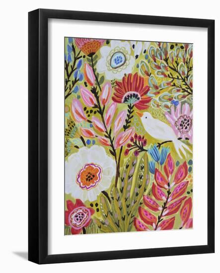 Garden Birds II-Karen Fields-Framed Art Print