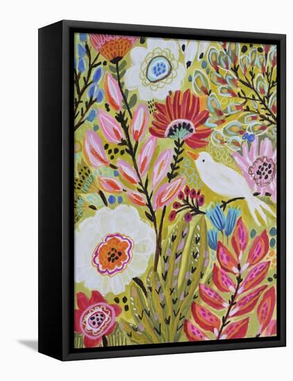 Garden Birds II-Karen Fields-Framed Stretched Canvas