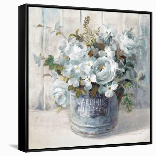 Garden Blooms I Blue Crop-Danhui Nai-Framed Stretched Canvas