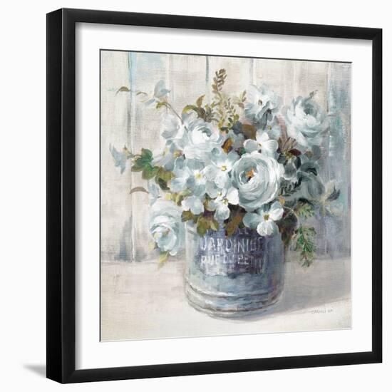 Garden Blooms I Blue Crop-Danhui Nai-Framed Art Print