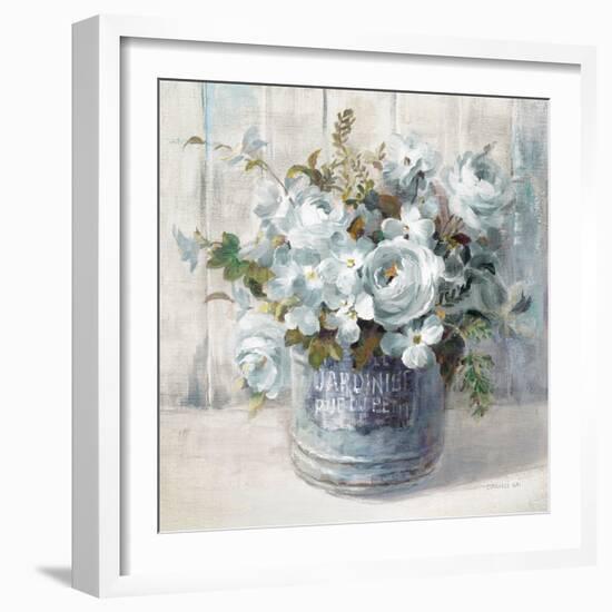 Garden Blooms I Blue Crop-Danhui Nai-Framed Art Print