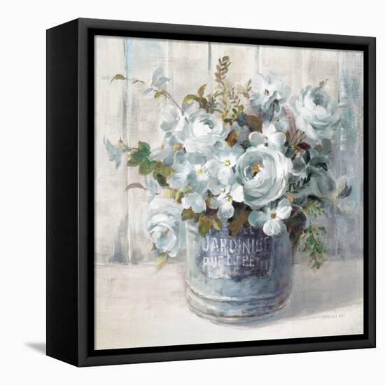 Garden Blooms I Blue Crop-Danhui Nai-Framed Stretched Canvas