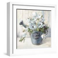 Garden Blooms II Blue Crop-Danhui Nai-Framed Art Print