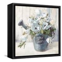 Garden Blooms II Blue Crop-Danhui Nai-Framed Stretched Canvas