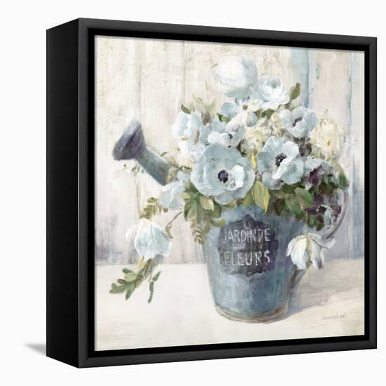 Garden Blooms II Blue Crop-Danhui Nai-Framed Stretched Canvas