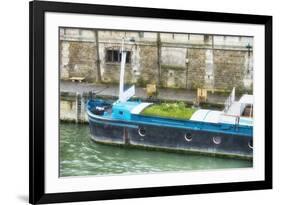 Garden Boat In The Seine River-Cora Niele-Framed Giclee Print