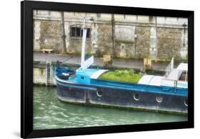 Garden Boat In The Seine River-Cora Niele-Framed Premium Giclee Print