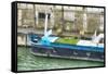 Garden Boat In The Seine River-Cora Niele-Framed Stretched Canvas