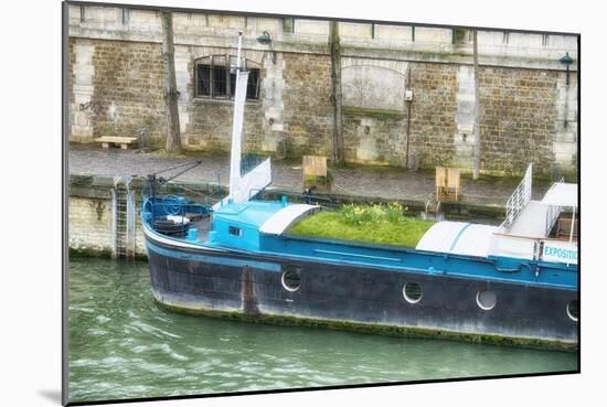 Garden Boat In The Seine River-Cora Niele-Mounted Giclee Print