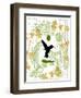 Garden Botanicals & Hummingbird-Devon Ross-Framed Art Print