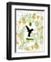 Garden Botanicals & Hummingbird-Devon Ross-Framed Art Print