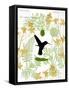 Garden Botanicals & Hummingbird-Devon Ross-Framed Stretched Canvas