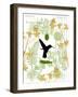 Garden Botanicals & Hummingbird-Devon Ross-Framed Art Print