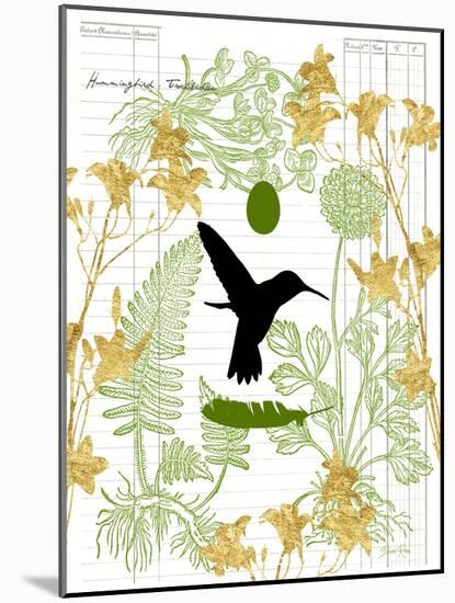 Garden Botanicals & Hummingbird-Devon Ross-Mounted Art Print