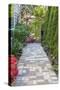 Garden Brick Paver Path with Arbor-jpldesigns-Stretched Canvas