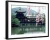 Garden Bridge of Heian-Jingu Shrine in Spring, Kyoto, Japan-null-Framed Photographic Print