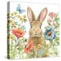 Garden Bunnies II-Leslie Trimbach-Stretched Canvas