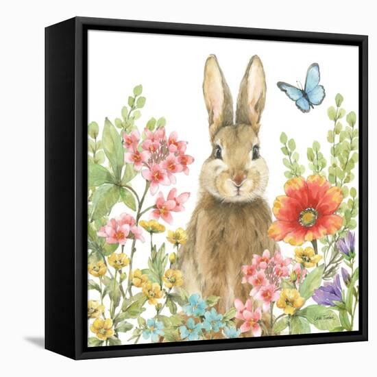 Garden Bunnies III-Leslie Trimbach-Framed Stretched Canvas