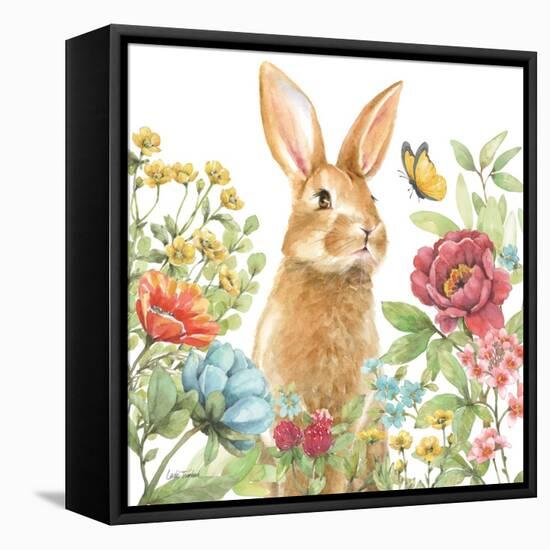 Garden Bunnies IV-Leslie Trimbach-Framed Stretched Canvas