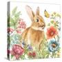 Garden Bunnies V-Leslie Trimbach-Stretched Canvas
