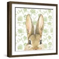 Garden Bunnies VI Green-Leslie Trimbach-Framed Art Print