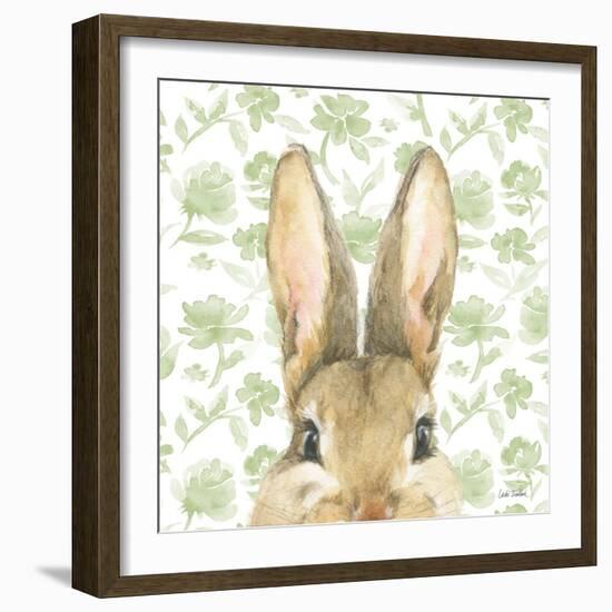 Garden Bunnies VI Green-Leslie Trimbach-Framed Art Print