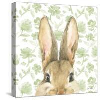 Garden Bunnies VI Green-Leslie Trimbach-Stretched Canvas