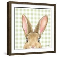 Garden Bunnies VII Green-Leslie Trimbach-Framed Art Print