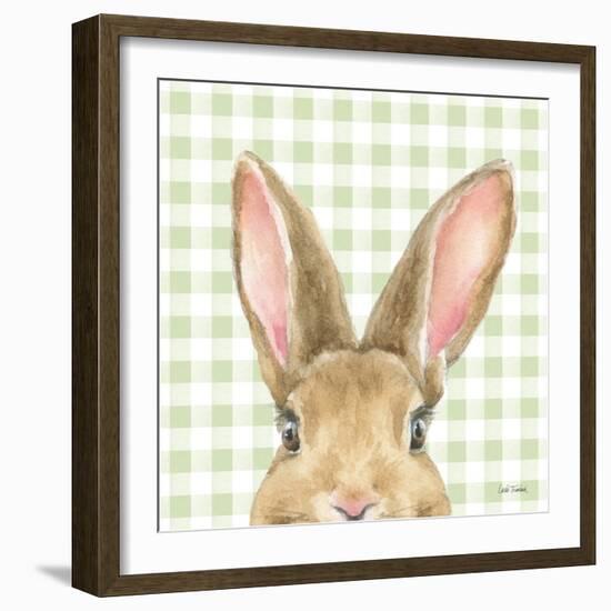 Garden Bunnies VII Green-Leslie Trimbach-Framed Art Print