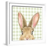 Garden Bunnies VII Green-Leslie Trimbach-Framed Art Print