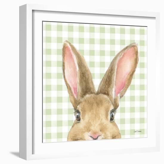 Garden Bunnies VII Green-Leslie Trimbach-Framed Art Print