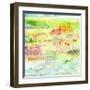 Garden by the Sea-Sheila Golden-Framed Art Print