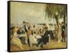 Garden Cafe on the Elbe-Max Liebermann-Framed Stretched Canvas
