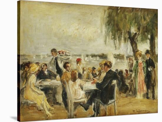 Garden Cafe on the Elbe-Max Liebermann-Stretched Canvas