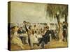 Garden Cafe on the Elbe-Max Liebermann-Stretched Canvas