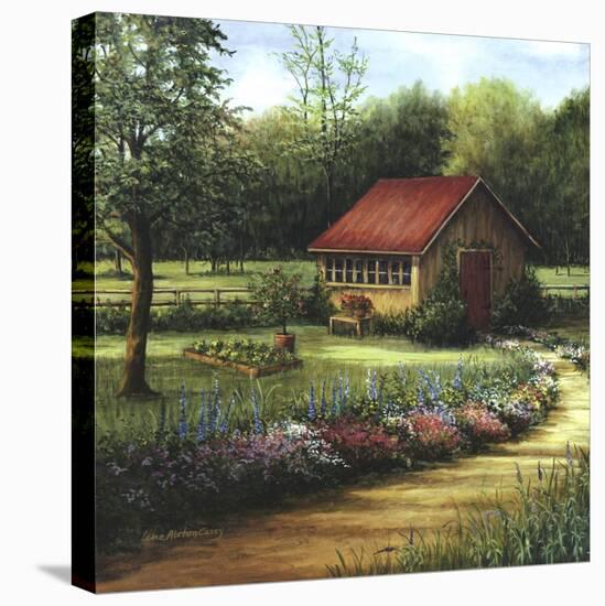 Garden Cottage-Lene Alston Casey-Stretched Canvas