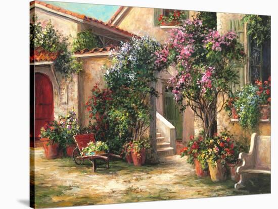 Garden Courtyard-Art Fronckowiak-Stretched Canvas