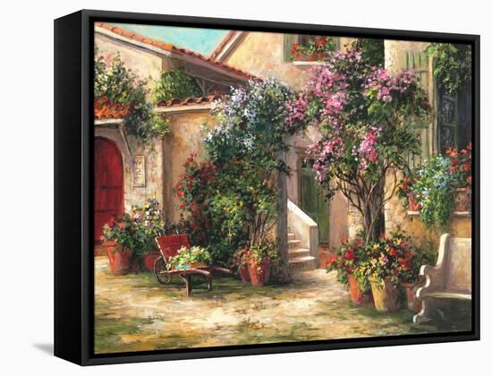 Garden Courtyard-Art Fronckowiak-Framed Stretched Canvas