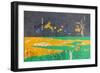 Garden, Dark Border with Blue Lillies-David Alan Redpath Michie-Framed Premium Giclee Print