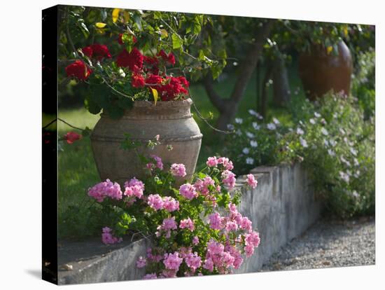 Garden Detail, San Domenico Palace Hotel, Taormina, Sicily, Italy-Walter Bibikow-Stretched Canvas