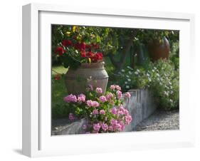 Garden Detail, San Domenico Palace Hotel, Taormina, Sicily, Italy-Walter Bibikow-Framed Photographic Print