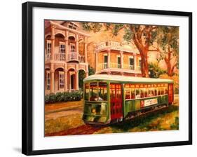 Garden District Streetcar-Diane Millsap-Framed Art Print