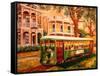 Garden District Streetcar-Diane Millsap-Framed Stretched Canvas