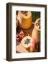 Garden, DIY, self-made bird feeder, pumpkins, apples, box,-mauritius images-Framed Photographic Print